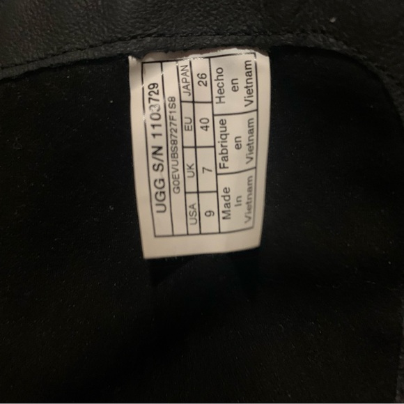 New UGG 1103729 Sorensen Waterproof Suede Zipper Detail Tall Black Boots - Picture 5 of 5